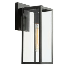 Booth 14"H 1-Light Black Outdoor Wall Lantern