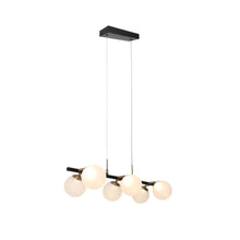 Betonicifolia 6-Light 31.5-in Black Modern Linear LED Kitchen Island Light