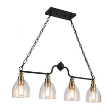 Dstrone 4-Light 32-in Black&Gold Modern Linear Kitchen Island Light