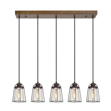 Anasipia 5-Light 29-in Wood Farmhouse Cluster Kitchen Island Light