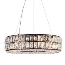Chispa 8-Light 21" Modern Crystal Black Chandelier, Drum