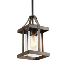 Elain Cubic Faux Wood Mini Pendant 119.99