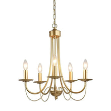 Emily Matte Gold Elegant French Country Chandelier