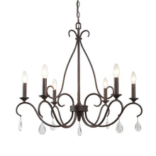 Erin Rustic Iron With Crystal Chandelier