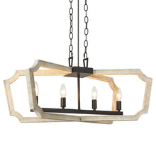 Integrifolia 4-Light 27.5-in Wood Farmhouse Kitchen Island Light