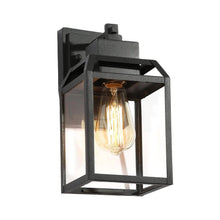 Zachariah 11"H 1-Light Black Outdoor Wall Lantern