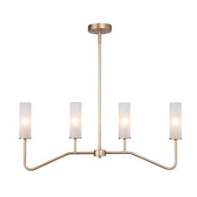 Alocasia 4-Light 32-in Gold Modern Linear Kitchen Island Light