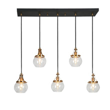 Capensis 5-Light 31.5-in Black&Brass Modern Cluster Kitchen Island Light