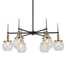 Lacquered Brass Hanging Light with Glass Globes