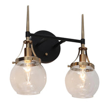 Capensis 2-Light Black and Brass Vanity Light