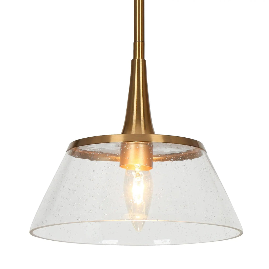 Quoridan 1-Light Mini Brass Modern Pendant for Kitchen