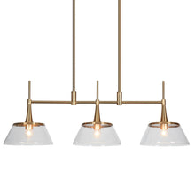 Quoridan 3-Light 34.5-in Brass Modern Linear Kitchen Island Light