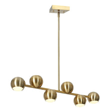 Stellevernic 6-Light 30-in Brass Modern Linear LED Kitchen Island Light