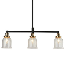 Thelonious 3-Light 27-in Black&Brass Modern Linear Kitchen Island Light