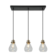 Thimbleweed 3-Light 22-in Black&Brass Modern Cluster Kitchen Island Light