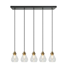 Thimbleweed 5-Light 30-in Black&Brass Modern Cluster Kitchen Island Light