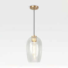 7" Seeded Glass Cylinder Pendant Light