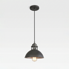 Abspinim 9" Gray Dome Pendant Light