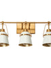 Alstroemeria 3-Light White and Brass Vanity Light