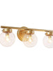 Thantofos 3-Light Gold Vanity Light