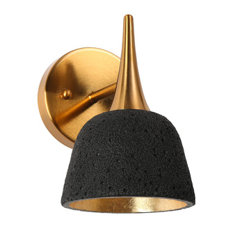 Contianssi 1-Light Modern  Gold with Black Bell Wall Sconces