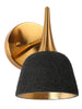 Contianssi 1-Light Modern  Gold with Black Bell Wall Sconces