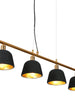 Contianssi 4-Light 37-in Black&Gold Modern Linear Kitchen Island Light