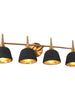 Contianssi 4-Light Black and Brass Vanity Light