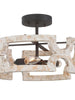 Astrid Antiqued White Wood Semi-flush Mount 274.99