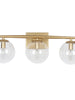 Kisiotlo 3-Light Gold Vanity Light