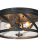 Doto Antique Black Seed Glass Flush Mount 183.99