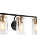 Clytaemnestric 3-Light Black and Gold Vanity Light