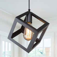 Malcolm 1-Light 6" Black Modern Geometric Pendant Light Fixtures