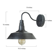 Yuchoy 1-Light Farmhouse Rust Ion Barn Wall Sconce Light