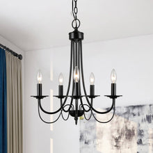 Emily 5-Light Small Black Chandelier