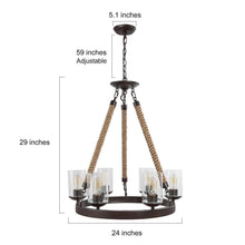 Stebrigic 6-Light Medium Brown Chandelier