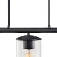 Delia 5-Light 37-in Black Modern Linear Kitchen Island Light