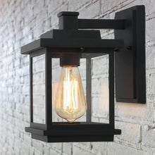 Melanthius 10.6"H 1-Light Black Outdoor Wall Light