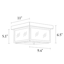 Melanthius 2-Light Mini Black Flush-Mount Light