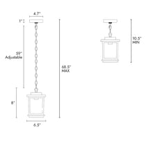 Melanthius 1-Light Mini Black Outdoor Pendant Light