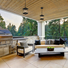 Melanthius 1-Light Mini Black Outdoor Pendant Light