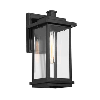 Melanthius 14.8"H 1-Light Black Outdoor Wall Sconce