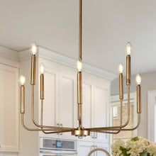 Askrlessi 8-Light Large Brass Chandelier