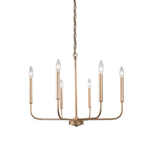 Askrlessi 6-Light 20" Modern Gold Chandelier, Candlestick