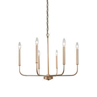 Askrlessi 6-Light Small Gold Chandelier