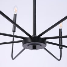 Askrlessi 8-Light Large Black Chandelier