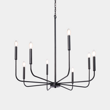 Askrlessi 8-Light 31.5" Matte Black Chandelier