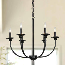 Dockpusarry 6-Light Large Black Chandelier