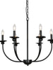 Dockpusarry 6-Light Large Black Chandelier