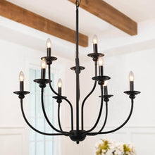 Dockpusarry 6-Light Large Black Chandelier